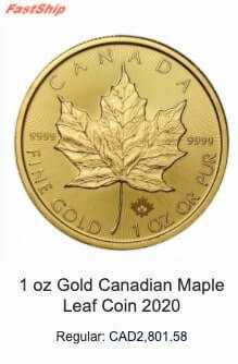 The price of a random year silver maple leaf from torontogoldbullion.ca