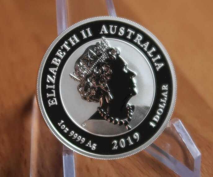 The obverse of a 2019 Perth Mint Double Dragon Coin.