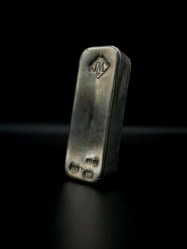 A beautiful 100 oz. Johnson Matthey silver bar 